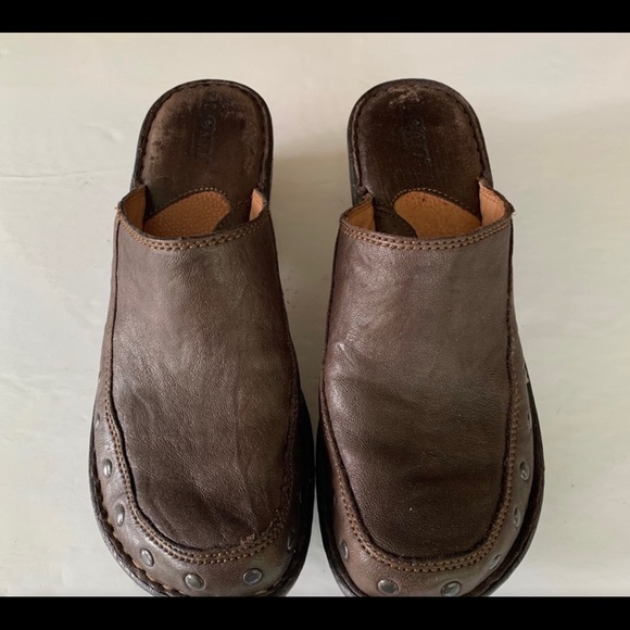 Born leather slip in wedge mules - Picture 7 of 8